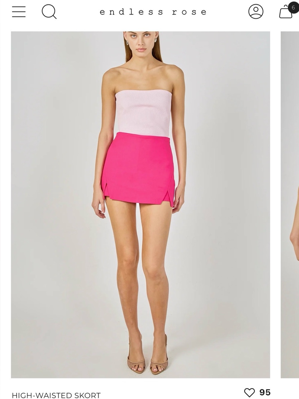 Endless Rose Fuchsia XS Skort - Bright Pink Mini
